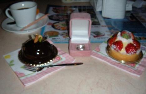 指輪　ケーキ