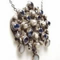 サファイアと芥子真珠のネックレス