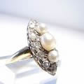 真珠とダイヤの指輪