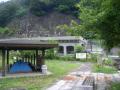 道の駅：甲斐大和裏の公園：トンネルの音が共鳴するのが玉にキズ