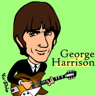 George Harrison Beatles caricature
