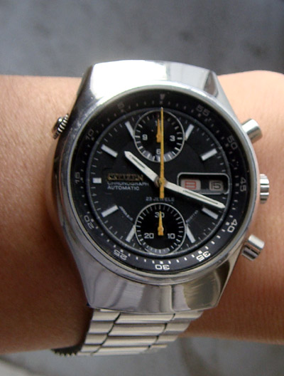 腕時計好きの趣味ブログ 今日はシチズン クロノグラフ 回転式インナーベゼル 機械式自動巻き