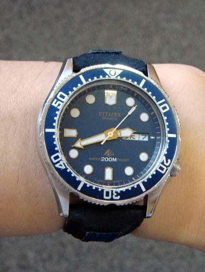 腕時計好きの趣味ブログ 今日はシチズンのダイバーズウォッチ200m防水