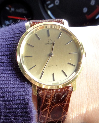腕時計好きの趣味ブログ 今日はオメガ デビル 手巻きの金無垢