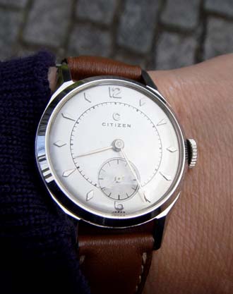 腕時計好きの趣味ブログ シチズン スモールセコンドのCマーク 機械式手巻き 1940年代